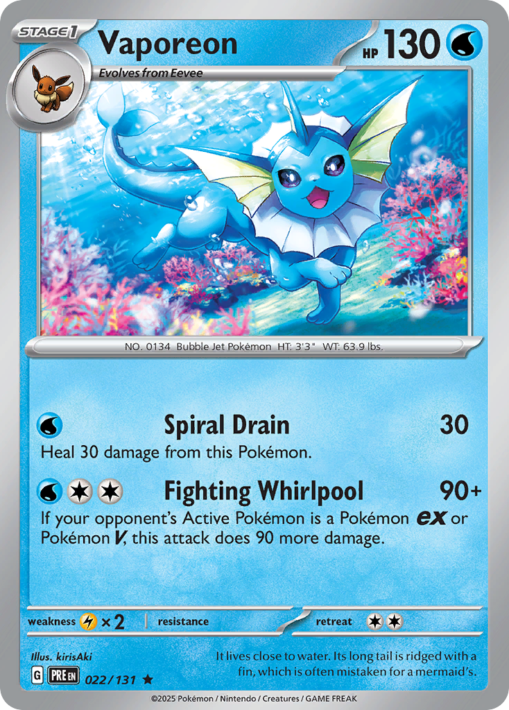Vaporeon 022/131 (Poké Ball Reverse Holo)