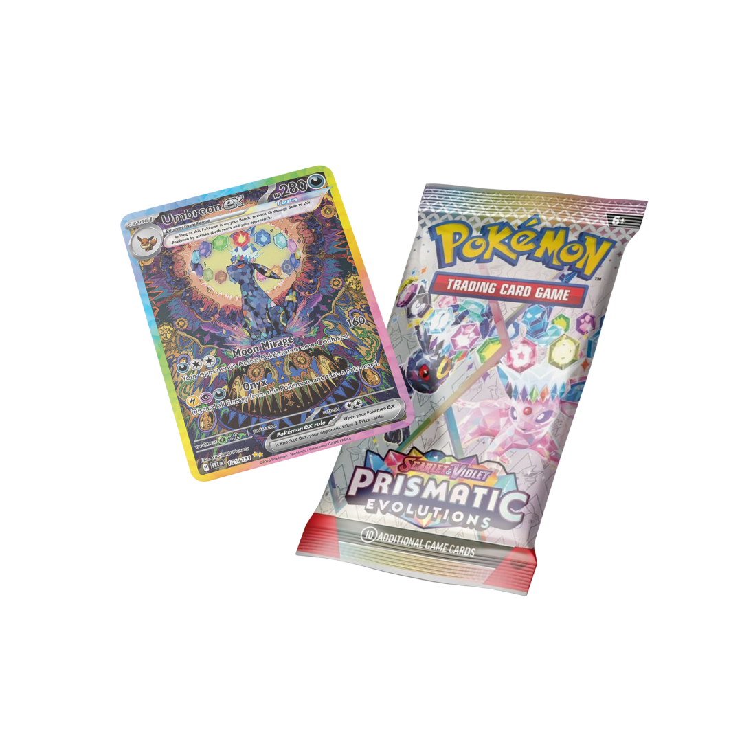 Pokémon Card Game — Scarlet &amp; Violet: Prismatic Evolutions (English) Single Booster Pack (Sealed)